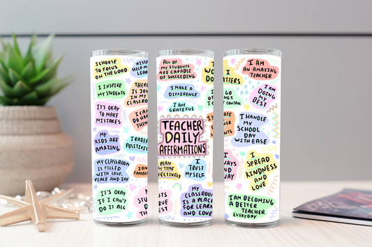 Teacher Affirmations Tumbler