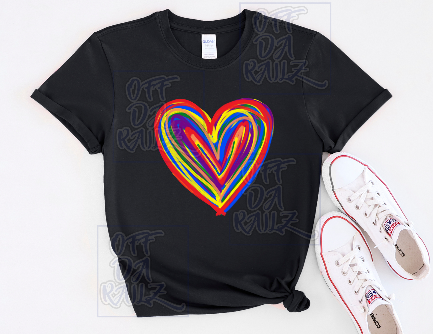 RAINBOW HEART TEE
