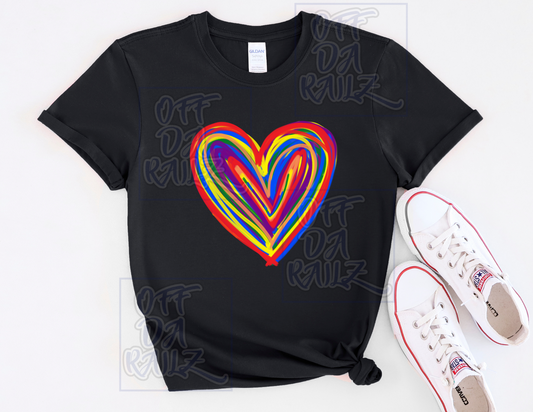 RAINBOW HEART TEE
