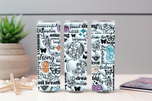 Women Clear Affirmations Tumbler
