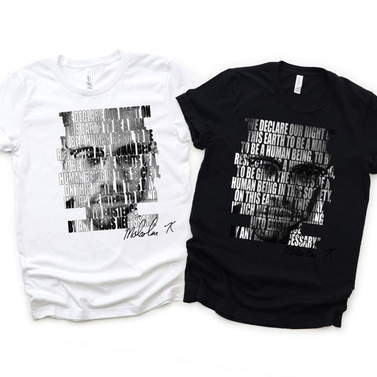 MALCOM X - BY ANY MEANS NECESSARY TEE